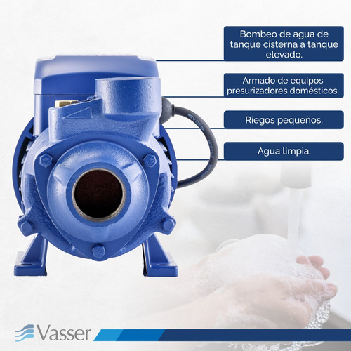 Imagen 8 de 8 de Bomba De Agua Periférica Vasser Qb60 0.5hp Monofasica 50hz