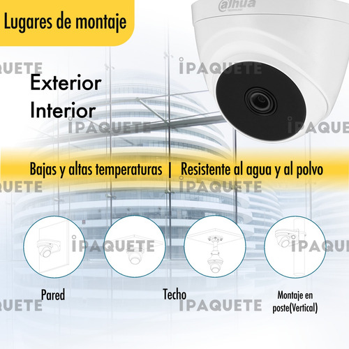 Cámara De Seguridad Dahua 2mp Domo Full Hd Dvr Xvr Cctv