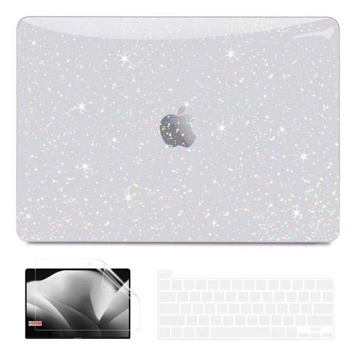 Funda Anban Para Macbook Pro 13 M2 + C/teclado Glitter Clear
