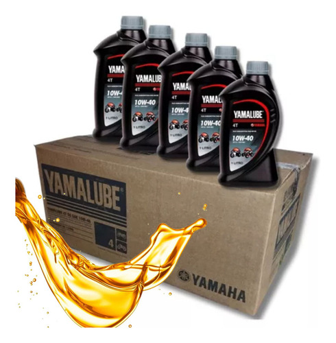 Caixa 12 Litros Óleo 10w40 4 T Yamalube Semissintético Yamaha 10w-40