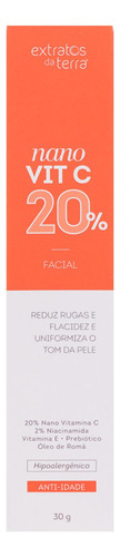 Creme Vitamina C Nano Vit C 20% Extratos Da Terra 30g