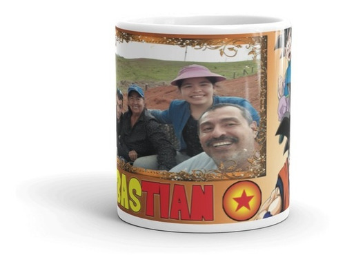 Mug Dragon Ball Personalizado Con Nombre Y Foto