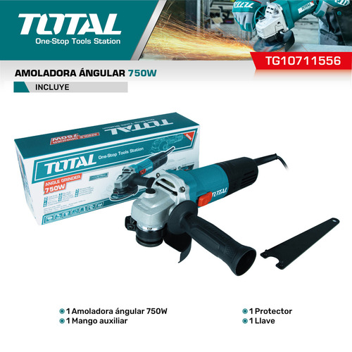 Imagen 4 de 6 de Amoladora Industrial Total TG10711556 - Turquesa - 220V - 240V - 50 Hz/60 Hz