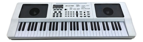 Organeta Piano Teclado 61 Teclas Con Micrófono / Hs-6120b Color Blanco