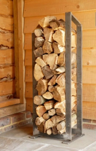 Porta Leñas 01 Leñero Salamandra Chimenea Hogar Aguero Deco