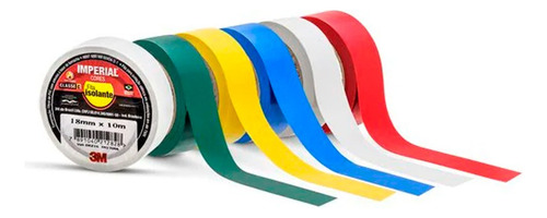 Fita Isolante Colorida 18mm 20mts Vermelha 3m Liso