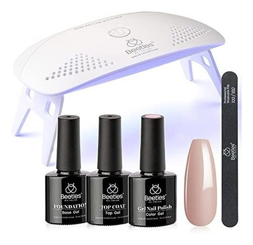 Beetles Nude Gel Nail Polish Kit Con Uv Led Light Y Lkqx8