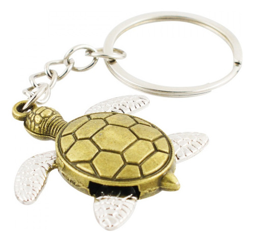 Chaveiro Tartaruga Dourado 4cm Cor Dourado-escuro