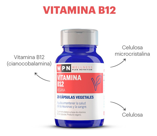 Wpn Wellness X2 Vitamina B12 Suplemento Dietario 20cap