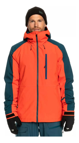 Campera Snow Quiksilver Mission Block Impermeable 10k Hombre