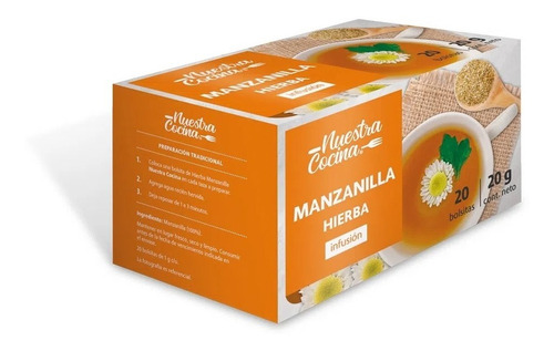 Hierba Nuestra Cocina Manzanilla 20 Bolsitas