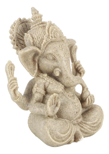 Estatua Del Dios Elefante Ganesha Indio De Resina Arenisca,