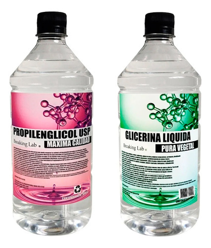 Propilenglicol + Glicerina Vegetal X 1 Kilo Cada Botella