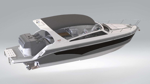 Lancha Real 35 Cabriolet Com 2x Mercury 150hp 4t Nova