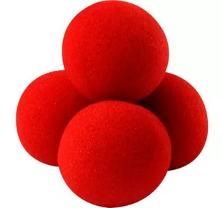 4 Bolas De Espuma 1,5 Inch Vermelha Mod 12