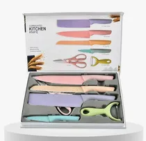 Comprar Set De Cuchillos Color Pastel Cuchillos + Tijeras + Pelador