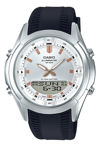 Reloj Casio Amw 840 7acvcf Hombre Analógico Digital Negro/pl