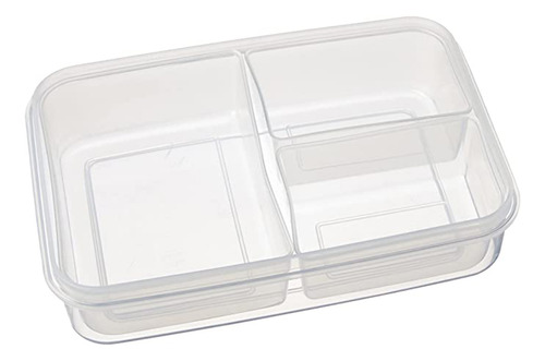 Contenedor Rectangular Con Tapa Y Divisiones Plastico 1.1 L