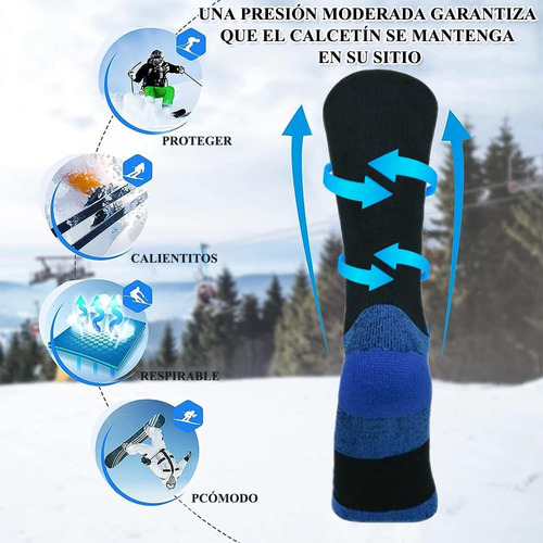 2 Pares Calcetines Termicos Nieve Invierno,calcetines De