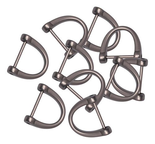 2 X 10 Uds. Hebillas De De Aro De Aleación De Zinc Negro