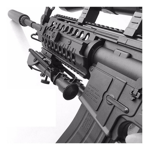 Imagem 4 de 8 de Bipé BiPod Universal Retráti Tático Sniper Carabina Airsoft