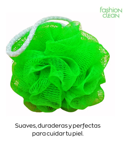 Esponja De Baño Color Exfoliante Spa Bola Suave Para Cuerpo Verde Rayas