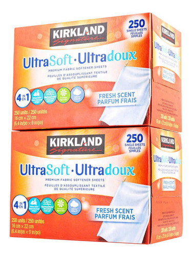 Kirkland Signature Toallas Para Secadora Suavizantes De Tela 500 Hojas