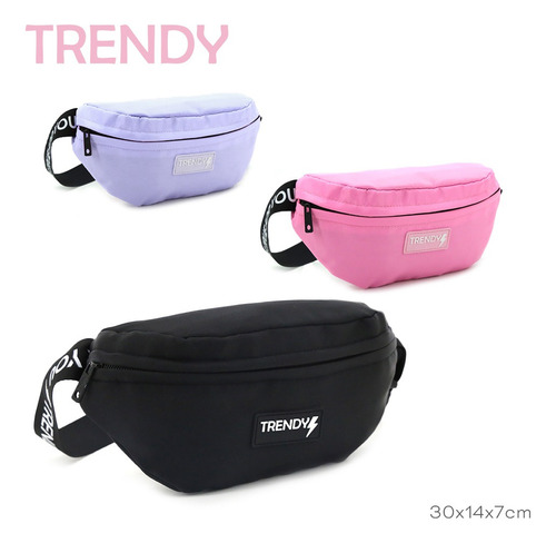 Riñonera Mujer Deportiva Xl Con Tira Ajustable Moda Colores Color Lila Diseño De La Tela Liso