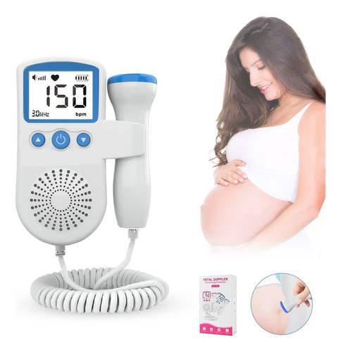 Doppler Fetal Portátil Con Pantalla Lcd Detector De Latidos