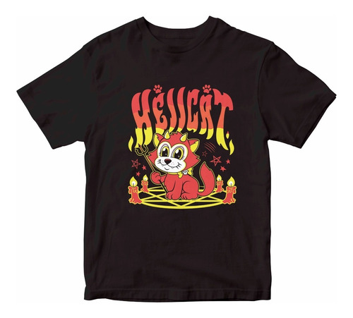 Playera Hellcat Satanic Gato