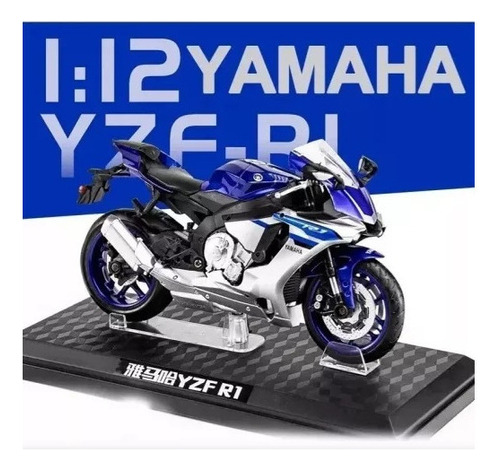 Base Metálica 1:12 Para Motocicleta Yamaha R6 En Miniatura