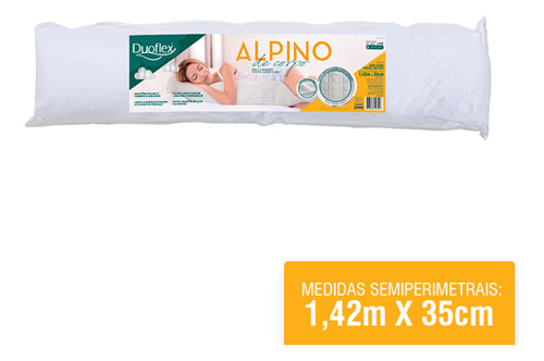Travesseiro Alpino De Corpo 1,42m X 35cm Com Capa Removível
