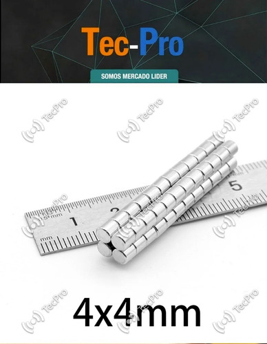 Imagen 3 de 7 de 50 Imanes De Neodimio 4x4 Mm Capital Federal