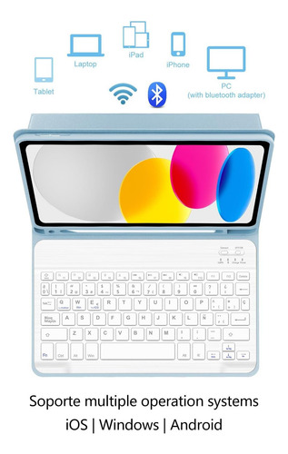 Sengbirch Funda Teclado P/ iPad 10 Gen De 10.9 Teclado Ñ