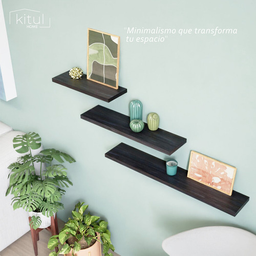 Set 3 Repisas Flotantes Distintas Medidas 80x60x40cm Color Anahuac Kitul