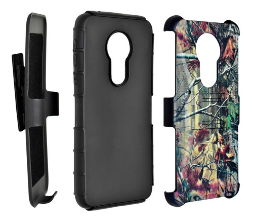 Imagen 3 de 9 de Funda Moss Uso Rudo Camuflage 3 En 1 Para Motorola G7 Power