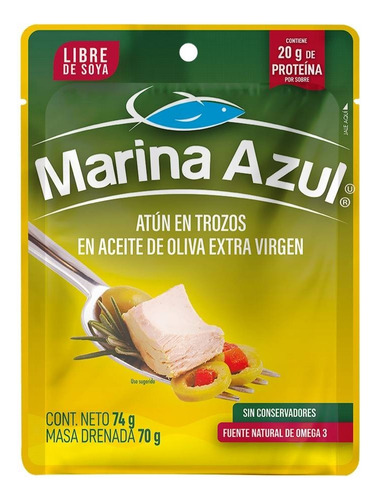 11 Pza Lomo De AtĂșn Marina Azul Aleta Amarilla En Aceite De