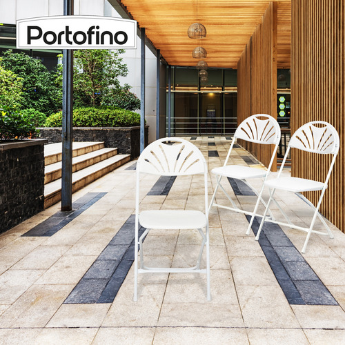 Silla Plegable Reforzada Negra Blanco