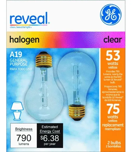 Ge 2 Bombilla Halo Rev 53w