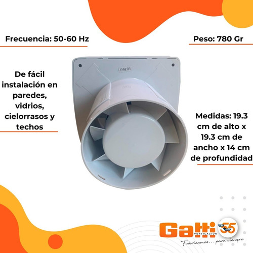 Extractor De Aire Baño/cocina 6 (15 Cm) Gris C/ Timer