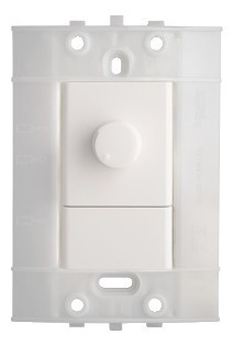 Dimmer Sencillo Giratorio 120 Vca 300 W Blanco Decor