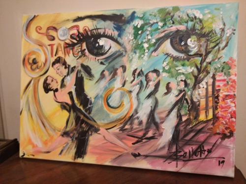 Imagen 1 de 4 de Pintura : Bailarines De Tango