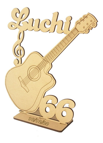Imagen 2 de 3 de Combo Souvenir Y Central Fibrofacil Guitarra Clave De Sol