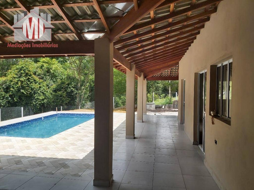 Linda Chácara Com 03 Dormitórios, Piscina, Espaço Gourmet, Campinho, À Venda, 800 M² Por R$ 380.000 - Zona Rural - Pinhalzinho/sp - Ch0803