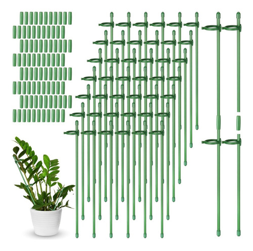 Kit 30 Pz De Estacas Ajustables Para Apoyo De Plantas