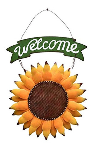 Girasol Decoración Cartel De Bienvenida Para La Puerta