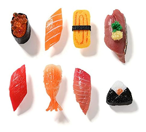 8 Imanes Para Refrigerador Estilo Sushi Japonés