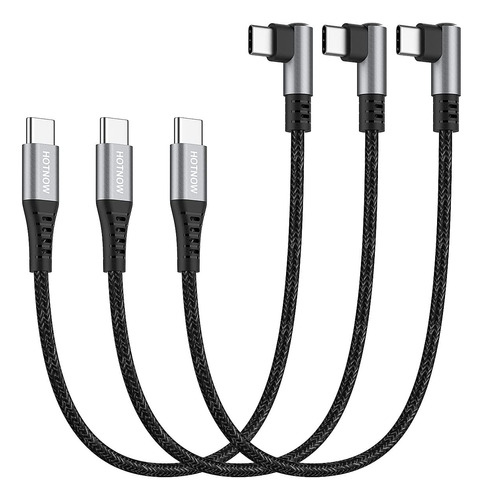 Hotnow Cable Corto Usb C A Usb C De 1 Pie, Paquete De 3 Cabl