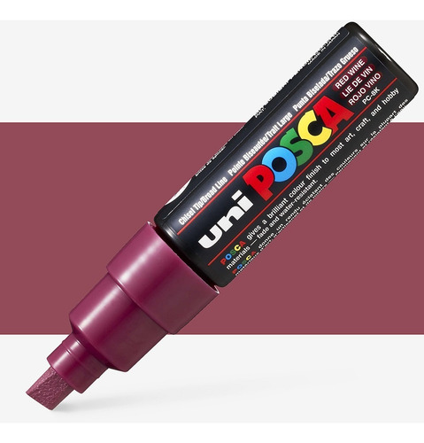 Uni Posca Marcador Pc-8k X Unidad Color Rojo vino Color de la tinta Rojo Vino