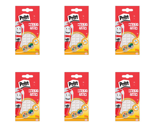 Kit Com 6 - Cola Reutilizável Multitack Pritt Cartazes 35g